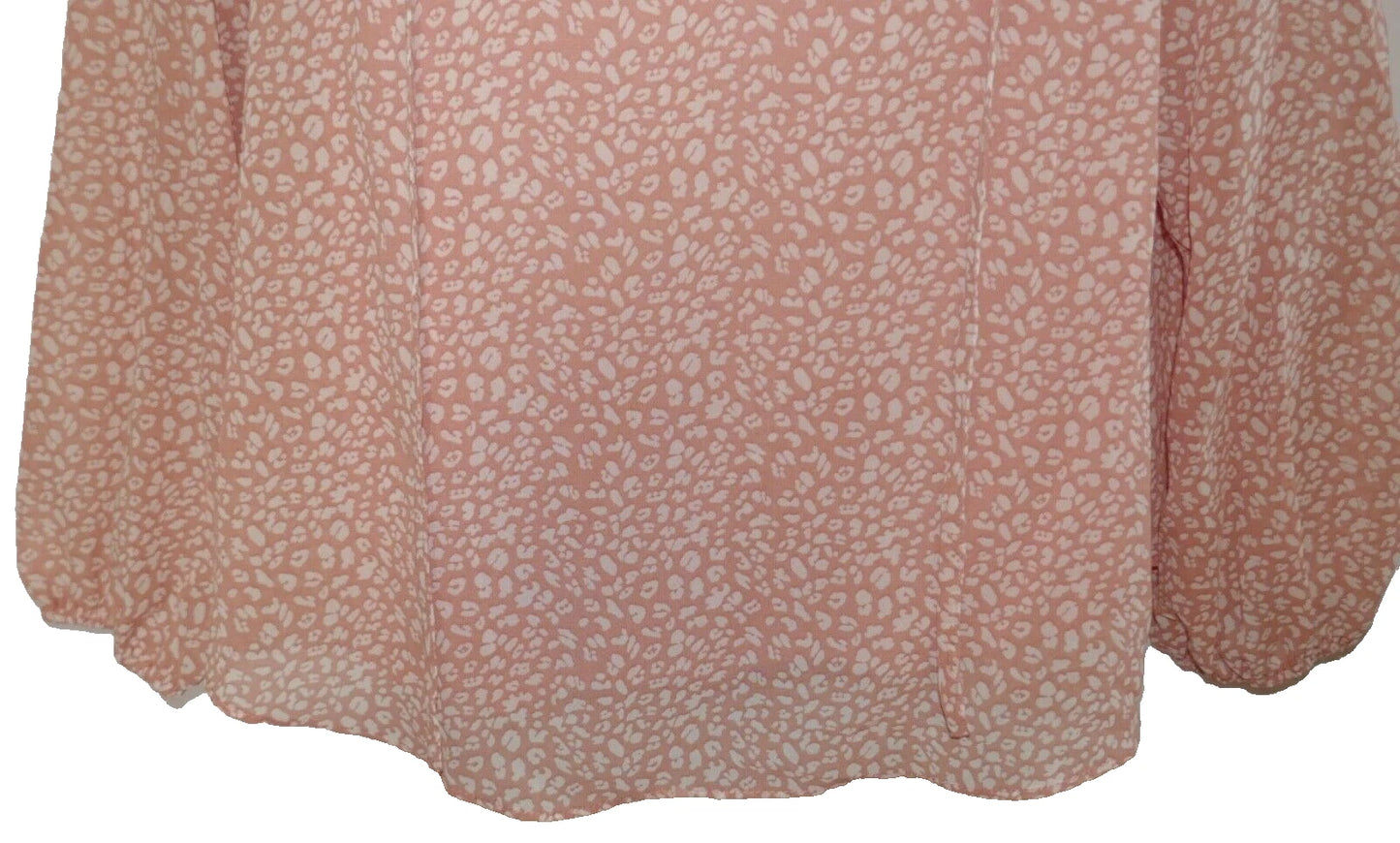 Women Boho Floral Print V Neck Long Puff Sleeve XL Blouse Shirts