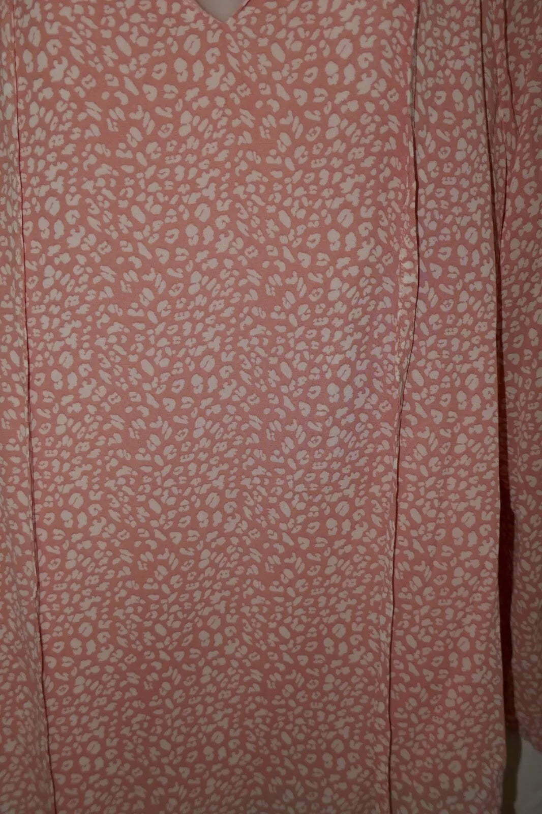 Women Boho Floral Print V Neck Long Puff Sleeve XL Blouse Shirts