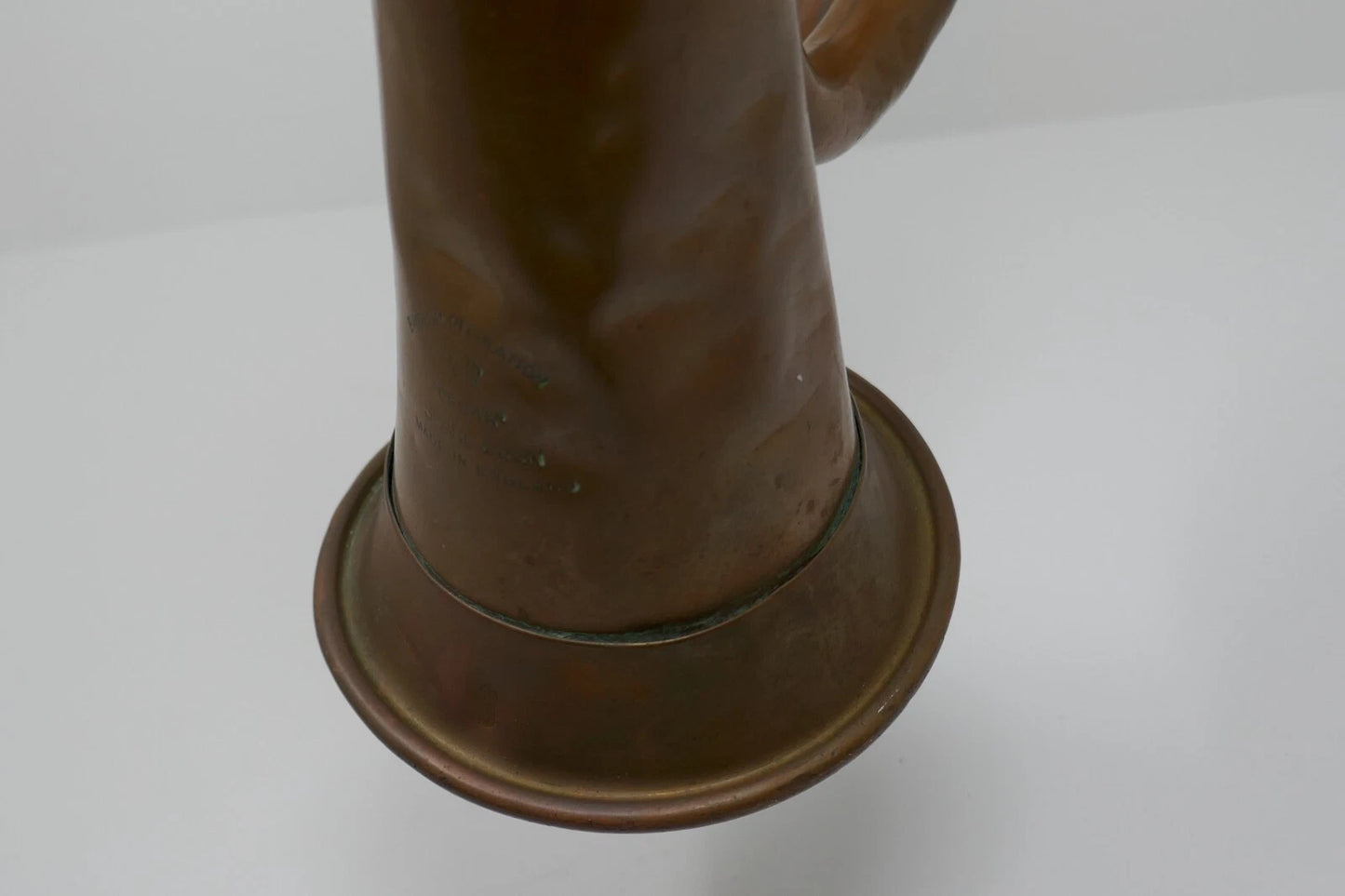 Antique British Canadian Military Duty Bugle A.K.A. M1855 by Beare & Son RARE