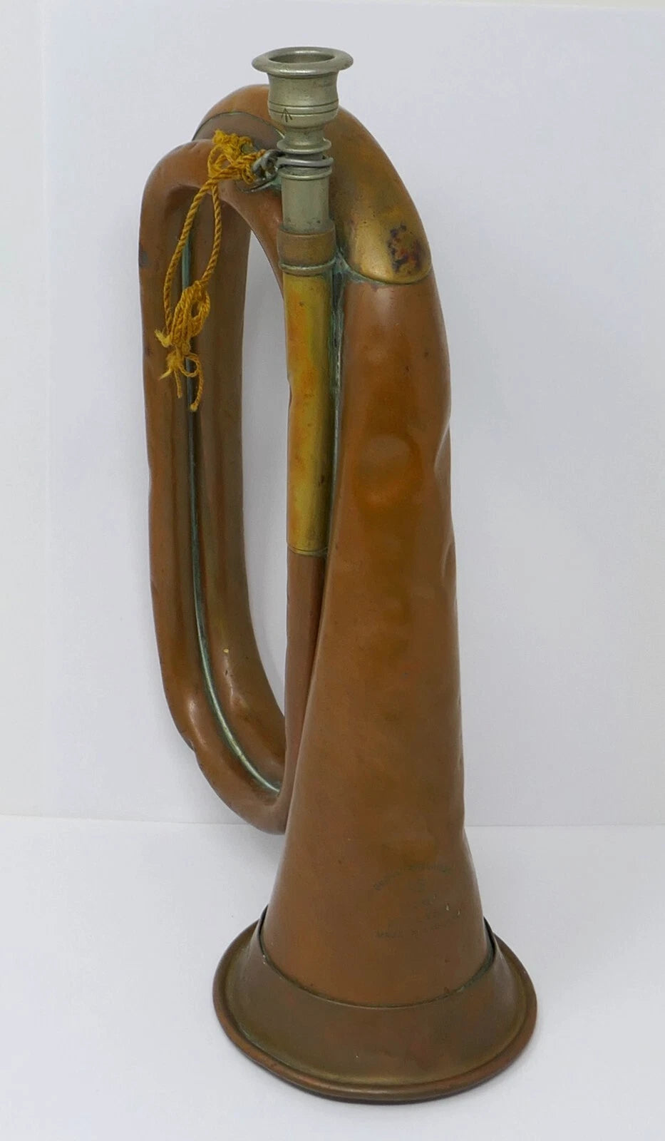 Antique British Canadian Military Duty Bugle A.K.A. M1855 by Beare & Son RARE