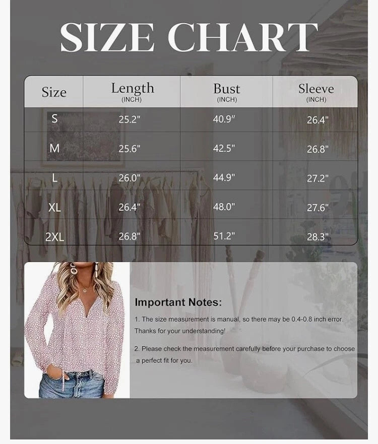 Women Boho Floral Print V Neck Long Puff Sleeve XL Blouse Shirts