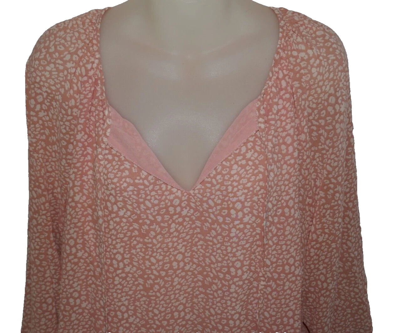 Women Boho Floral Print V Neck Long Puff Sleeve XL Blouse Shirts