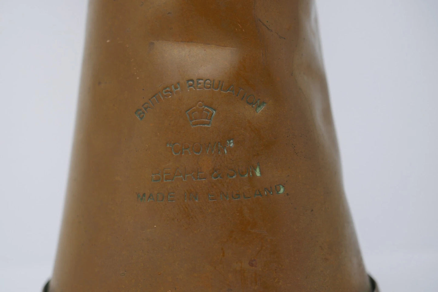 Antique British Canadian Military Duty Bugle A.K.A. M1855 by Beare & Son RARE