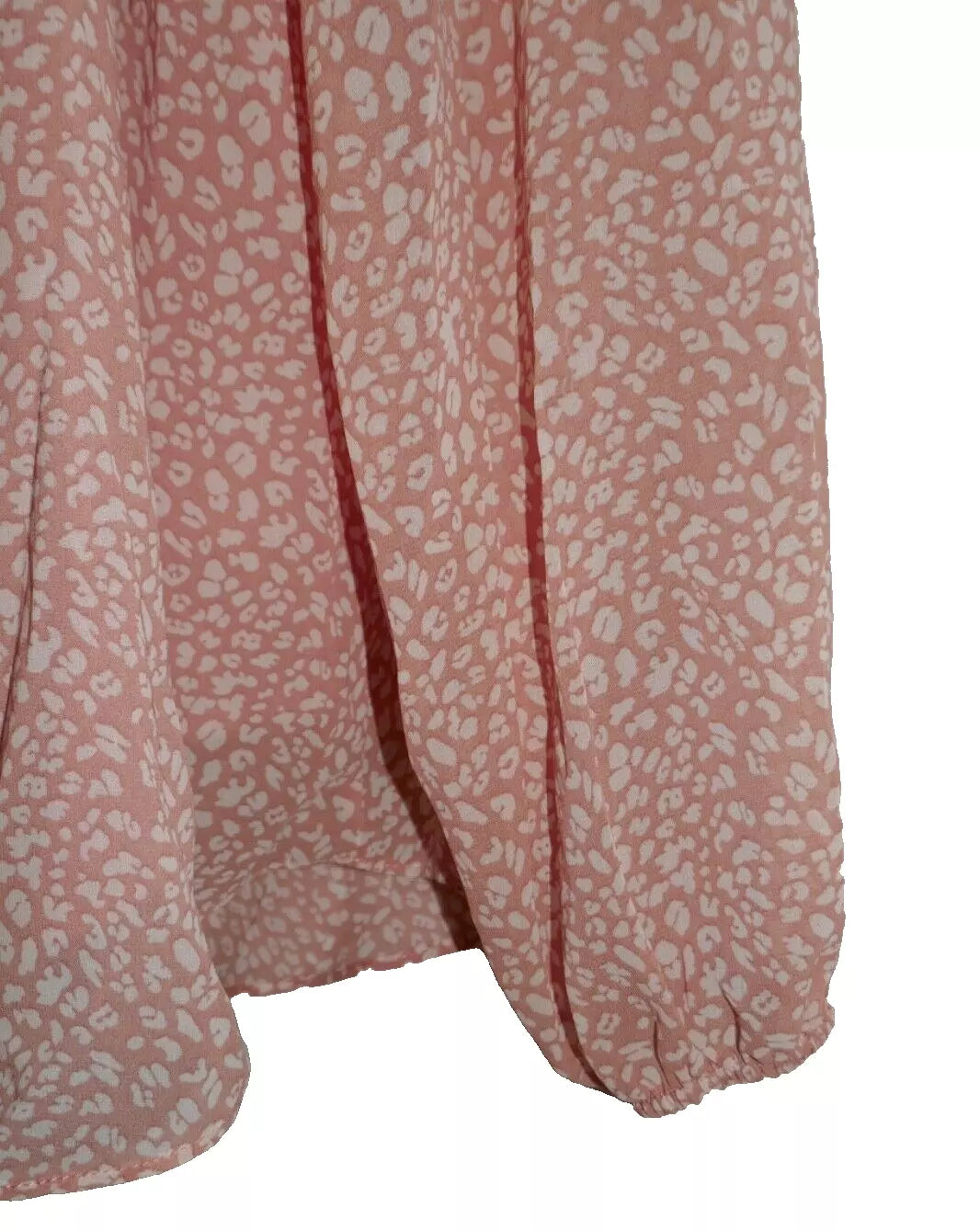 Women Boho Floral Print V Neck Long Puff Sleeve XL Blouse Shirts