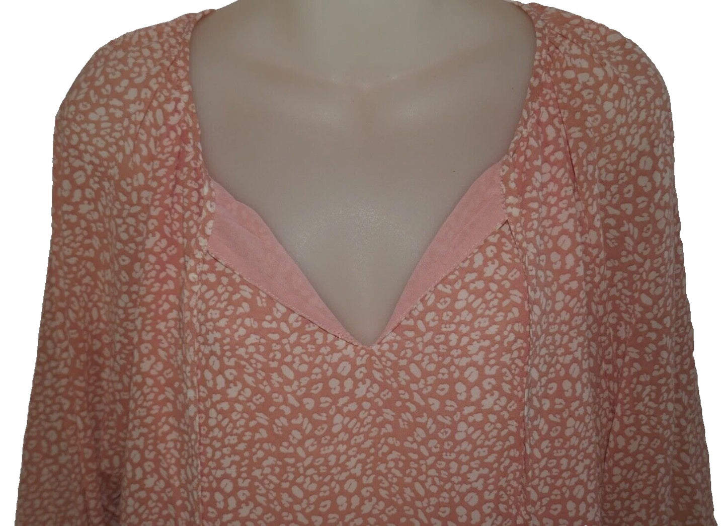 Women Boho Floral Print V Neck Long Puff Sleeve XL Blouse Shirts