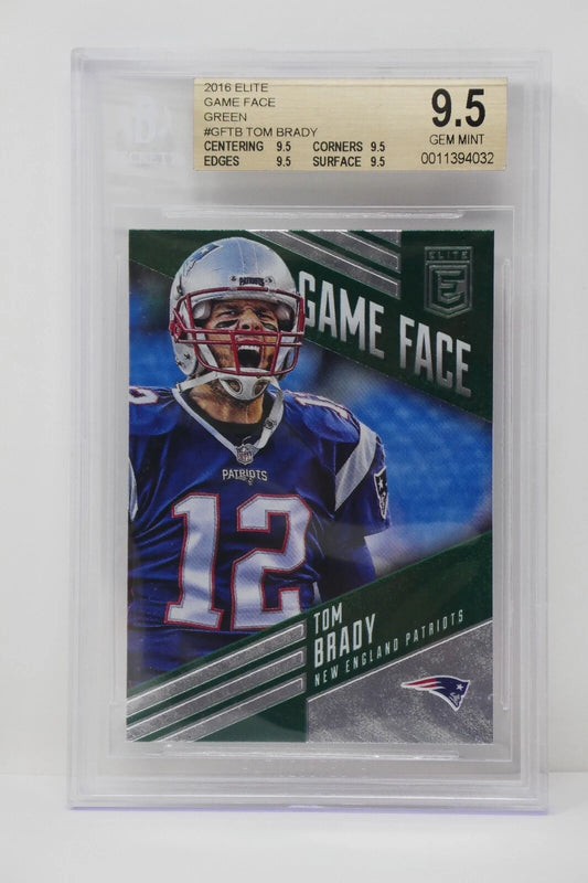 2016 Elite Game Face Green #GFTB Tom Brady Patriots 🔥 Beckett 9.5 GEM MINT