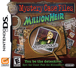 Mystery Case Files: MillionHeir (Nintendo DS, 2008) COMPLETE