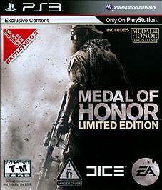 Medal of Honor Limited Edition (Sony PlayStation 3, 2010) COMPLETE